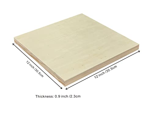 Wood Art Panels 12x12 Unfinished Wooden Canvas Panels 6-Pack Wood Frame for Oil Pouring Acrylics Painting Crafts Cregugua