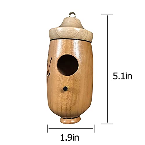 Hummingbird House 2022 New Wooden Bird House Pendant, Wren Swallow Sparrow Nesting Garden Decoration Hummingbird House Outside ... (1 Piece C) ... ASIBT