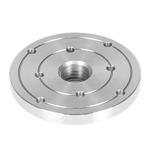 findmall 4 Inch Steel Wood Lathe Face Plate 1 Inch x 8TPI Threaded with Locking Set Screw for Wood Lathe Turning Reversing Lathes findmall