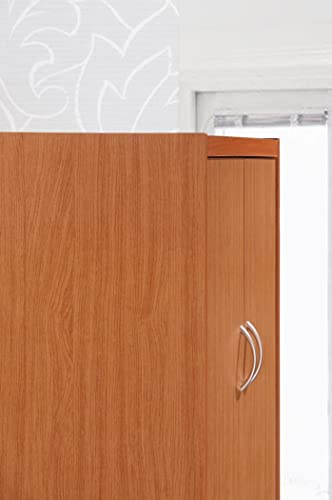 Hodedah 4 Door Kitchen Pantry with Four Shelves, Cherry Hodedah