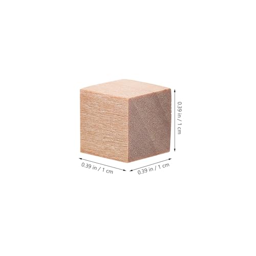 VILLCASE 400pcs Wooden Cubes Unfinished Square Blocks Small Wooden Blocks DIY Craft Blocks Blank Cubes Solid Wood Blocks VILLCASE