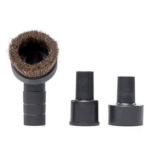 CRAFTSMAN CMXZVBE38785 1-1/4 in. Natural Hair Dusting Brush Wet/Dry Vac Attachment with 1-7/8 in. and 2-1/2 in. Adapters Craftsman