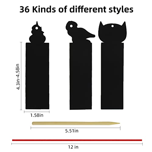 Scratch Paper Art Set for Kids 36PCS Scratch Paper Bookmarks Magic Scratch Bookmarks for Crafts Gift Christmas Supplies Rainbow Scratch Diy Craft Kit yuntop