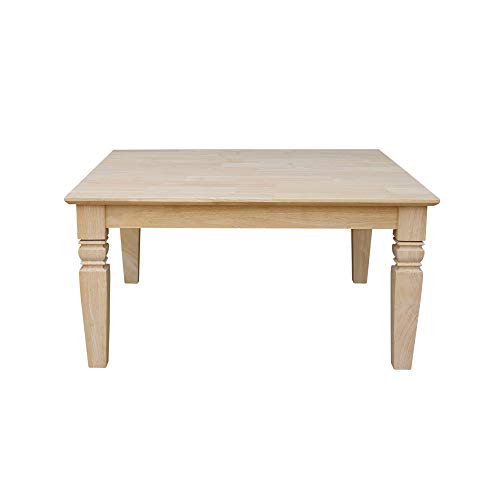 International Concepts Java Square Coffee Table Unfinished IC International Concepts