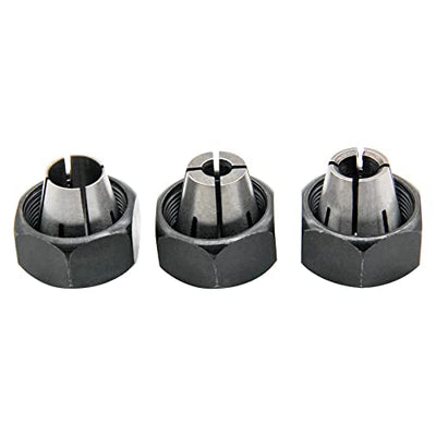 Thaekuns 3 piece Router Collet Kit 42999 1/4",42950 1/2" and 42975 3/8" Fits for PORTER CABLE models