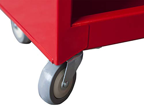 Torin Rolling Garage Workshop Organizer Detachable 4 Drawer Tool Chest with Large Storage Cabinet and Adjustable Shelf, 11" 20.3" 40.4", Red Torin