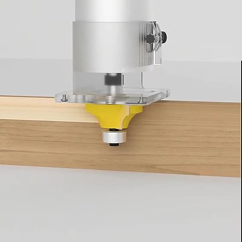 TOTOWOOD Roundover Router Bit Set,4pcs Router bit Set,1/4 inch Shank,Radius in 1/8", 1/4", 3/16", 5/16",Bearing Guide for Rounding Edge bit Totowood