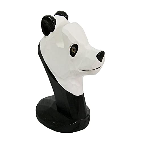 Red Dollar Handmade Wood Carved Animal Eyeglass Holder, Sunglasses Display Stand, Nightstand Home Office Desk Decor, Christmas Holiday New Year Red Dollar