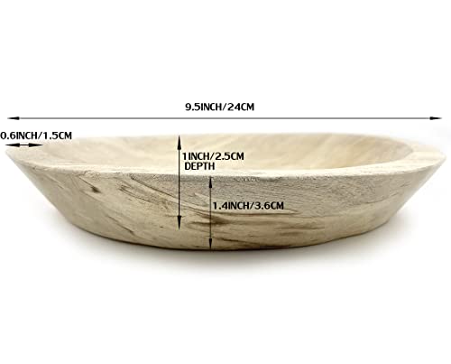EWEIGEER Wooden Fruit Serving Bowl Hand-Carved Root Dough Bowls Creative Living Room Real Wood Candy Bowl EWEIGEER