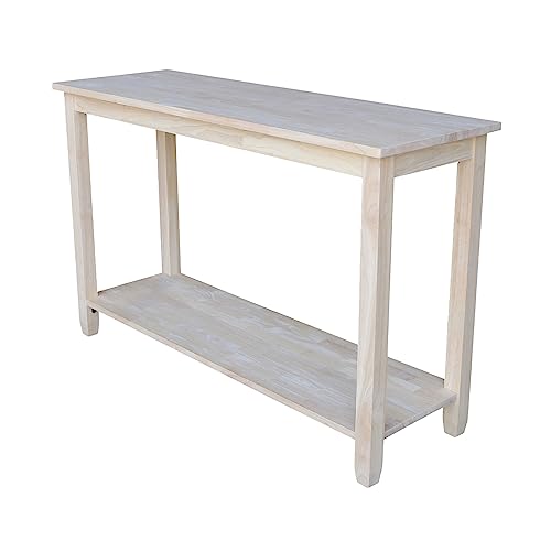 IC International Concepts Solano Console Table, 48 in W x 16 in D x 30 in H, Unfinished IC International Concepts