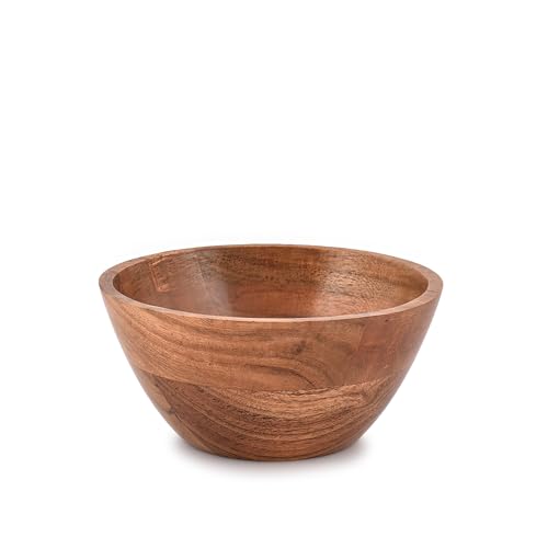 NIRMAN Bowl Set Acacia Wood for Kitchen Bowls for Entertaining Small Snack Bowls Set Kitchen Counter, Candy Bowl Bowls, Wooden Bowls for Décor (6" x NIRMAN