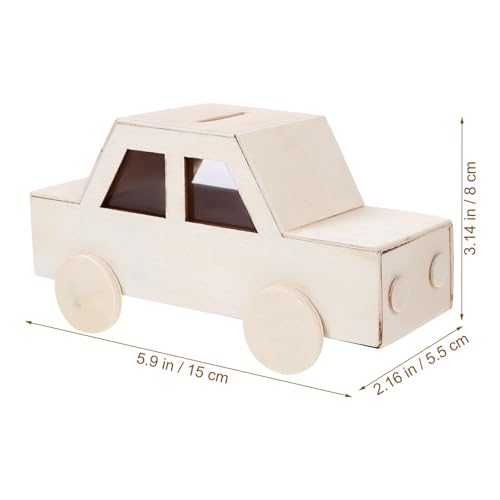 MAGICLULU Unfinished Coin Bank Unfinished Piggy Bank Coin Storage Cases Blank Piggy Bank Paint Your Own Piggy Bank Change Container Versatile Coin MAGICLULU