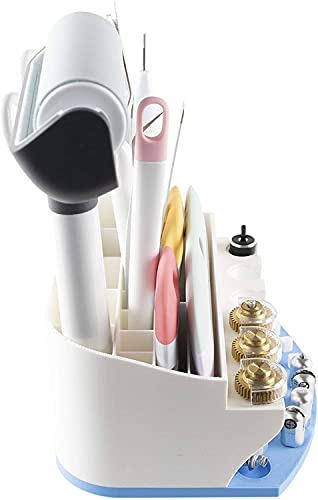 Organizer for Cricut Tools and Accessories Blade Holder Caddy,Storage for Cricut Maker Blades/QuickSwap Tip/Explore DeepCut Blade(Blue) XCJD