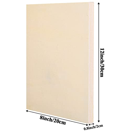 ADXCO 8 Pack Wood Panels 12 x 8 inch Wooden Canvas Board Unfinished Wooden Panel Boards for Painting, Arts, Pouring Use with Oils, Acrylics ADXCO