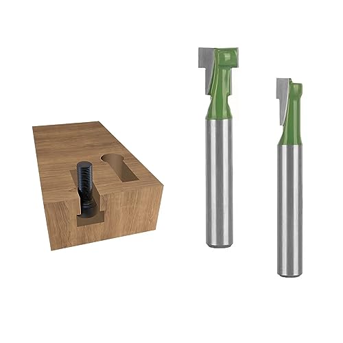 TOTOWOOD Keyhole Router Bits Set, 1/4" Shank Router Bit Set ,6 pcs Router Bit Set 1/4 & 5/16 & 3/8 & 9/16 & 1/2 & 5/8 Inch Blade Diameter Totowood