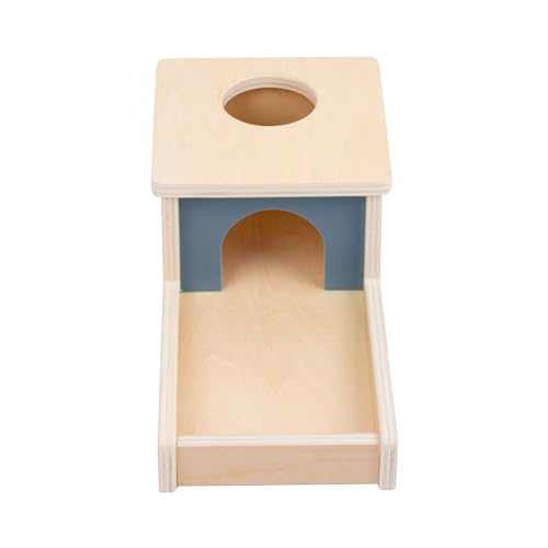 Adena Montessori Object Permanence Box with Tray Three Wooden Balls Montessori Toys for 6-12 Months Baby Adena Montessori