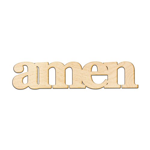 Amen Wood Sign Home Decor Gallery Wall Art Unfinished GIA 12" x 3" Woodums