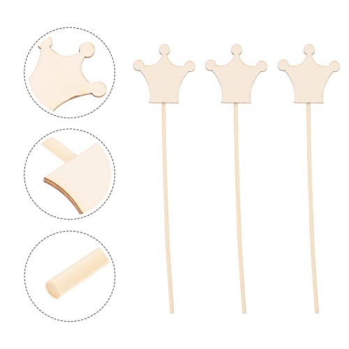 Toyvian 8pcs Children's Wand Glow Fairy Retinol Wand Diy Unfinished Wand Princess Party Supplies Wand Making Kit Birthday Crafts Wands Girl Manual Toyvian