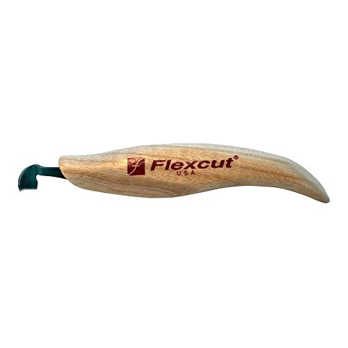 FLEXCUT Right-Handed Scorp, Gouge for Carving, 5/16 Inch (KN23) FLEXCUT