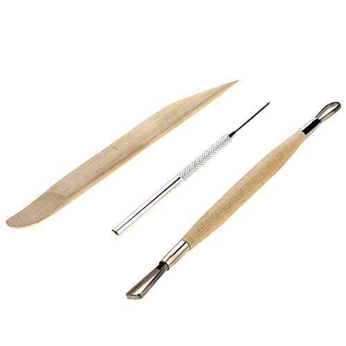 8pcs Ceramic Clay Tools Set, Pottery & Polymer Clay Tools Kits, Wooden Sculpting Clay Tools Combinations for Pottery Modeling, Smoothing. WedFeir