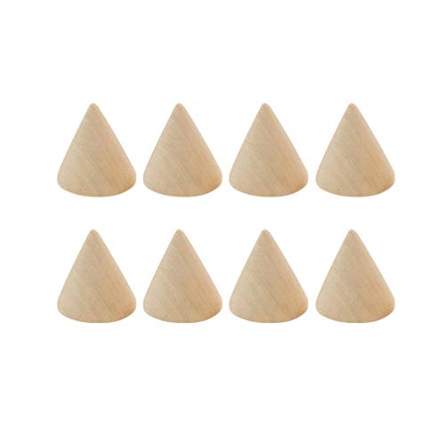 Wooden Ring Display Stands 10pcs Unfinished Wood Cone Blank Wood Peg Dolls Finger Jewelry Display Organizer DIY Craft Wood Paint for Home Office Shop Ciieeo