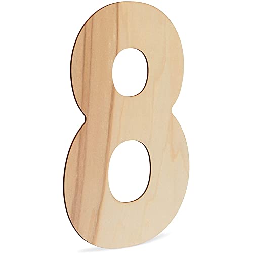 Bright Creations Unfinished Wooden Numbers for Crafts, 0-9 (12 Inches, 10 Pieces) Bright Creations