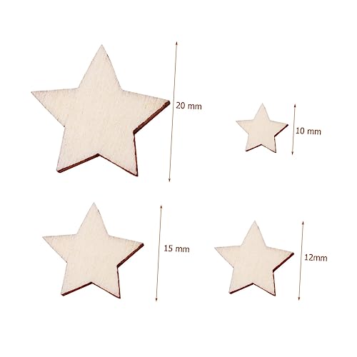 FUNOMOCYA 200pcs Star Wooden Nativity Ornaments Unfinished Wooden Star Ornaments Unfinished Wood Slices Wood Star Cutouts to DIY Star Decor Wooden FUNOMOCYA