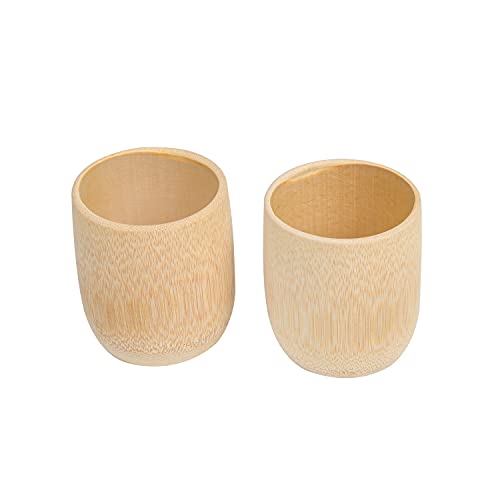 2PCS Wooden Tea Cups Natural BambooTea Cup Coffee Mug Wine Mug Camping Cup Travel Coffee Mugs Craft Tea Drinking Cup Gift Outdoor Mug for Drinking Metany