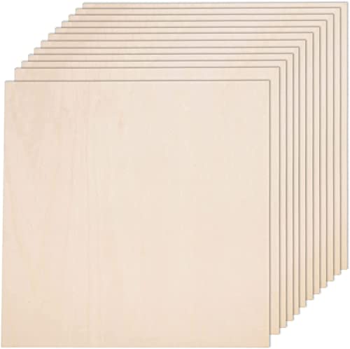 20 Pack Basswood Sheets 1/16-12 x 12 x 1/16 inch - Unfinished Wood Boards for Crafts, Plywood Sheets with Smooth Surfaces - Crafts Wood Perfect for