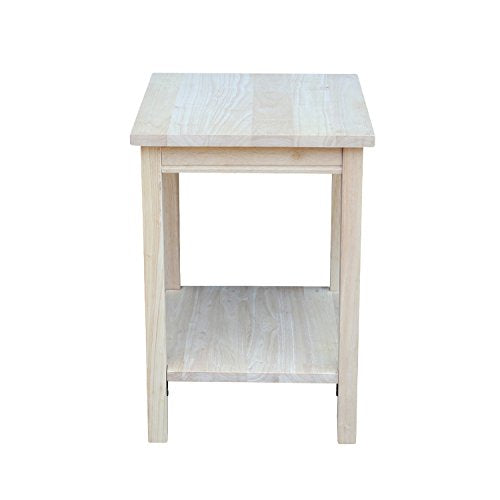 International Concepts Accent Table, 14 L x 16 W x 20 H inches, Unfinished IC International Concepts