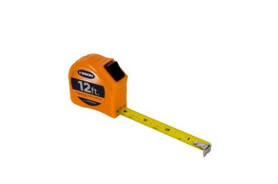 Keson PGT181012V Short Tape Measure with Nylon Coated Steel Blade and Toggle Lock (Graduations: 1/10, 1/100 & ft., in., 1/8), 5/8-Inch by 12-Foot