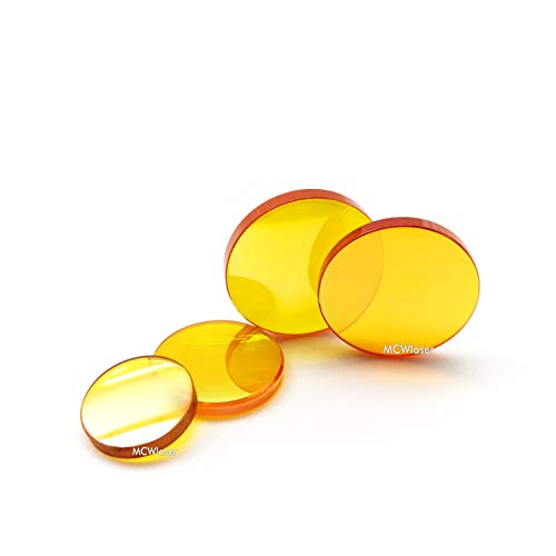 MCWlaser CVD ZnSe Focus Lens Dia: 19mm FL:4"/ 101.6mm For CO2 Laser Engraver Cutter 40W 50W 60W 80W 100W 130W 150W 180W 200W MCWlaser