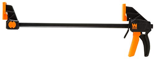 WEN CLR122 12-Inch Heavy Duty Steel Bar Clamps and Spreaders with 2.3-Inch Throat, Two Pack, Black WEN