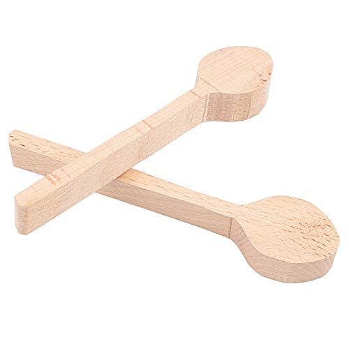 GORGECRAFT 2pcs Wood Carving Spoon Blank Kit Large Beech Basswood Wood Spoon Unfinished Wooden Spoons Blocks for Craft Carving Whittler Starter GORGECRAFT