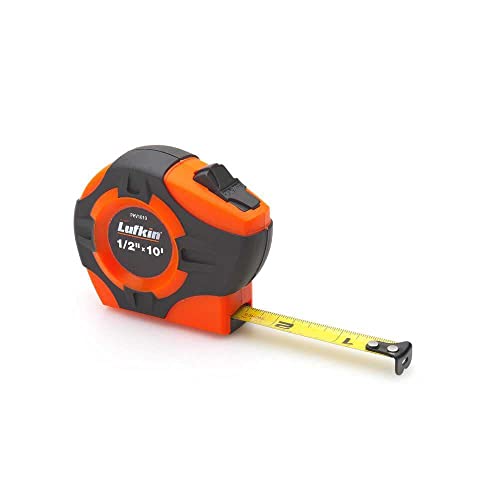 Crescent Lufkin 1" x 25' P1000 Series Hi-Viz Orange Engineer's Yellow Clad A4 Blade Power Return Tape Measure - PHV1425DN Lufkin