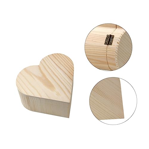 ARTIBETTER Box wooden DIY wooden unfinished wedding ring holder earrings wood ring holder kids jewelry organizer unfinished wooden puzzle toys kid ARTIBETTER