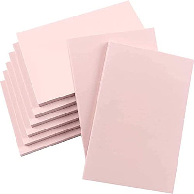 SGHUO 8 Pcs 4"x6" Pink Rubber Carving Blocks Linoleum Block Stamp Making Kit for Printmaking, Stamp Soft Rubber Crafts, Soft and Easy to Carve