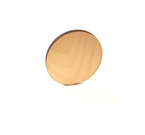 25 Wood Circle Blank Discs 3/16" Thick (Select Size) (3.5") Soto Laser Cutting