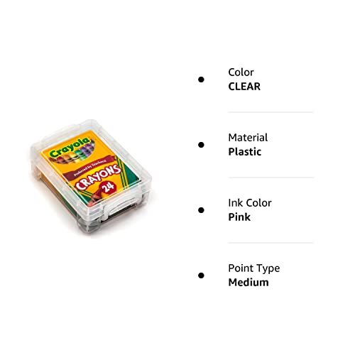 Crayola Crayons 24 Count with Clear Super Stacker Plastic Crayon Box (Bundle) Unknown NNK Advantus Craft Crayola & Advantus