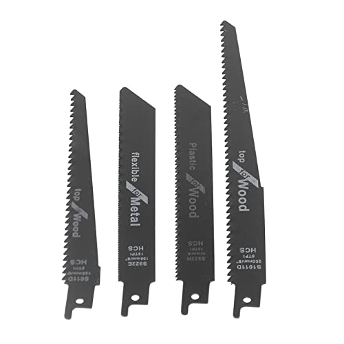 4Pcs Sabre Saw Blade Jigsaw Wood Pruning Saw Blade Sabre Saw Blade Cutter Reciprocating Cutting Tool Set Kit for Wood Plastic Metal Eujgoov
