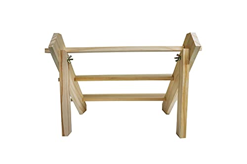 NAJMECHOY Retail Display Riser Earring & Ring Holder Unfinished Rustic Wood Stand Storage Shelf Rack Jewelry Rack Desktop Display Cup Rack Simple NAJMECHOY