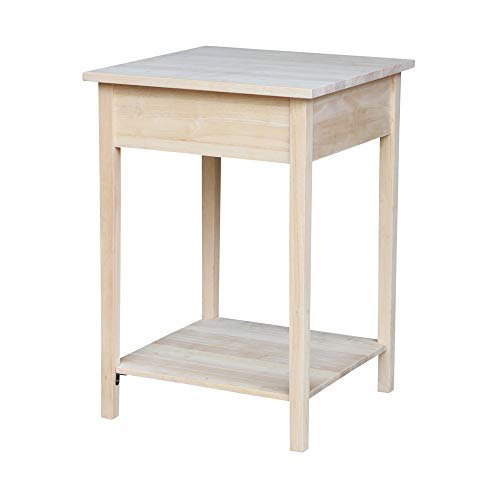 International Concepts Hampton Bedside Table Unfinished IC International Concepts