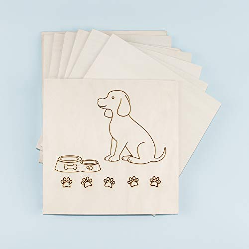 RIVERKING Square Wood Sheets, Unfinished Poplar Plywood for Arts Crafts and DIY Projects (10 pcs, 8 x 8 x 0.1 Inch) RIVERKING