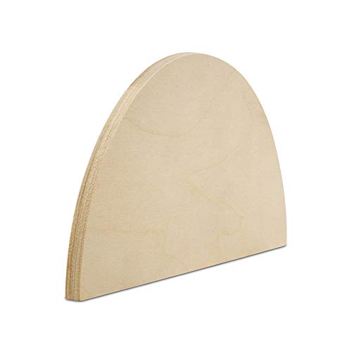 Half Circle Cutouts 20 inch, Pack of 2 Semicircle Wooden Cutouts for Crafts, Wood Signs & Unfinished Wood Door Hangers, by Woodpeckers Woodpeckers
