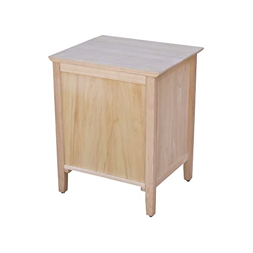 IC International Concepts Solid Wood Unfinished Nightstand IC International Concepts