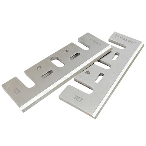 FOXBC 3-1/4 Inch Tungsten‑Carbide Planer Blades Replacement for Makita, DeWalt, Bosch, Ryobi and Most Hand-Held Planer - 2 Sets FOXBC