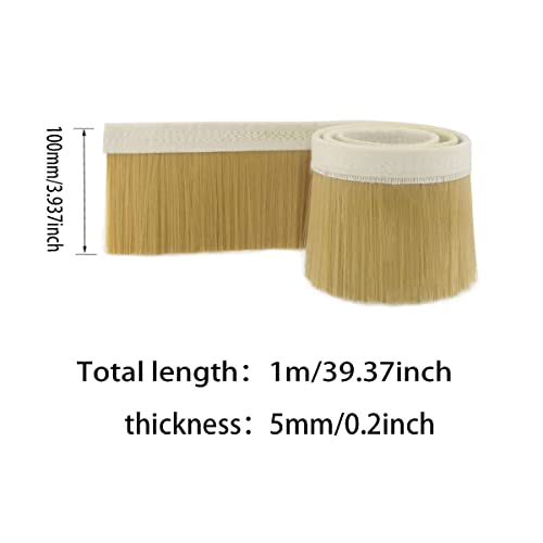 ITROLLE CNC Vacuum Brush 1m x 100mm/39.37 x 3.937inch Vacuum Cleaner Engraving Machine Dust Cover Nylon Strip Brush for CNC Router, Spindle Motor ITROLLE