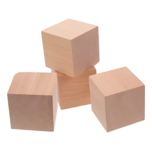 Kisangel 8 Pcs Blocks Solid Cube Wood Block Unfinished Wood Dice Unfinished Pine Cubes Unfinished Wooden Cubes Blank Wood Squares Blank Wood Dice Kisangel
