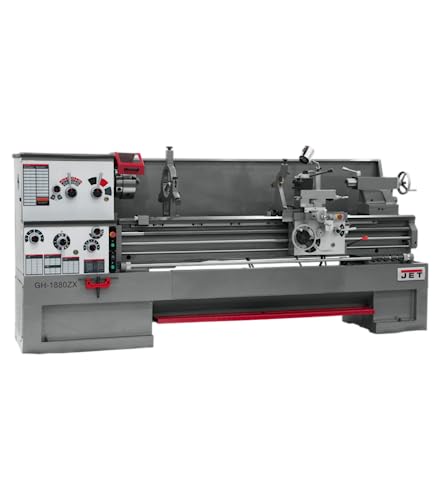 JET GH-1880ZX, 18" x 80" Large Spindle Bore Lathe, 3-1/8" Spindle Bore, Taper Attachment, 3Ph 230/460V (321970) Jet
