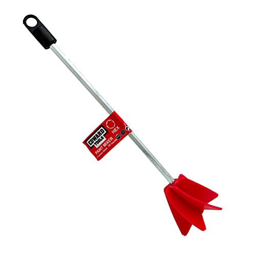 Edward Tools Paint Mixer Drill Attachment - Helix Mixer for 1 Gallon of Paint Epoxy, Resin, Silicone - Consistent Even Flow Stirrer Paddle - Works Edward Tools